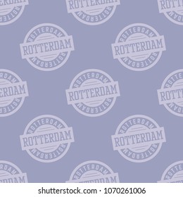 Rotterdam seamless pattern. Seamless badge pattern, backdrop for your design.