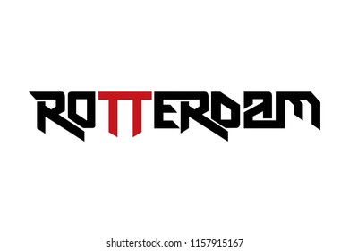 Rotterdam typography design vector, for t-shirt, poster and other uses