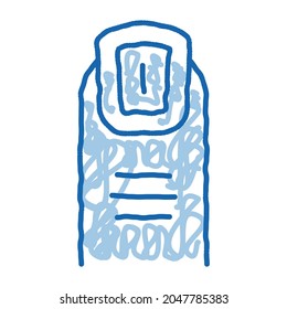 rotting nails sketch icon vector. Hand drawn blue doodle line art rotting nails sign. isolated symbol illustration