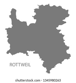 Rottweil county map of Baden Wuerttemberg Germany