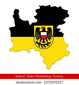 Rottweil Flag - Baden-Württemberg,Germany (EPS)