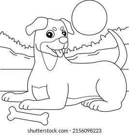 Rottweiler Dog Coloring Page for Kids