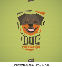 Rottweiler dog head vector illlustration