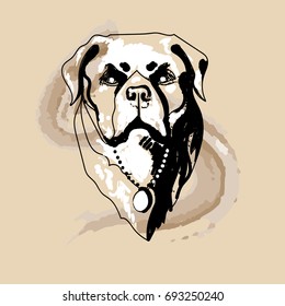 Rottweiler dog Logo