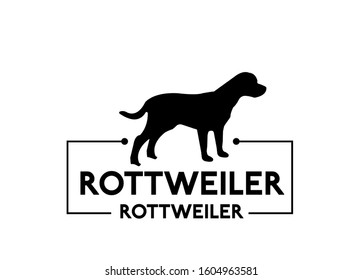 Rottweiler Dog Logo Vector Icon Stock Vector (Royalty Free) 1604963581 ...