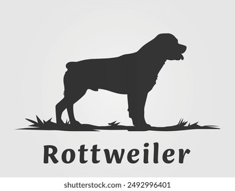 Rottweiler Hund Silhouette Vektorgrafik