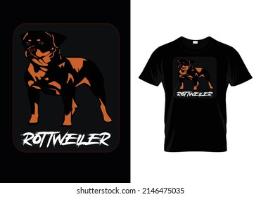 Rottweiler Dog Simple T-Shirt Design