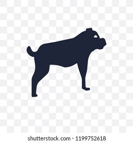 Rottweiler dog transparent icon. Rottweiler dog symbol design from Dogs collection. Simple element vector illustration on transparent background.