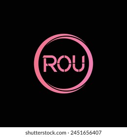 ROU Letter Initial Logo Design Template Vector Illustration