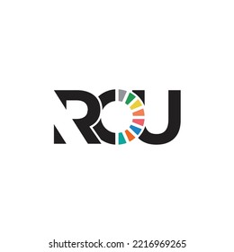 ROU Letter Logo Creative Logo Design