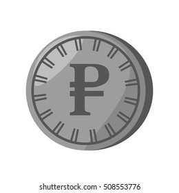 rouble coin isolated icon vector illustration design