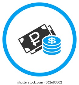 Rouble And Dollar Cash Icon