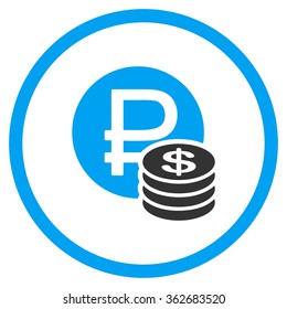 Rouble And Dollar Coins Icon