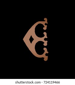 Rough ancient vector letter E