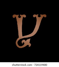 Rough ancient vector letter Y