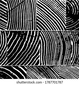 Rough Arcuate Stripes. Vector Texture. Nature Striped Background for your Design. Rough Black and White Background. Monochrome Grunge Pattern. Grunge Background with Black and White Stripes.