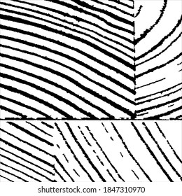 Tiras Arcuadas Rosas. Textura vectorial. Patrón ondulado monocromo. Borde fondo con franjas en blanco y negro. Fondo rayado de la naturaleza para su diseño. Fondo negro y blanco áspero.