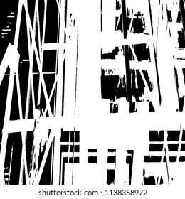 Rough Background. Modern Black and White Backround for Card, Flyer. Halftone Vector Texture for your Design. 