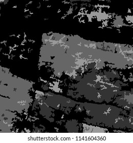 Rough Background. Modern Black and White Backround for Poster, Cards. Halftone Vector Texture for your Design. 