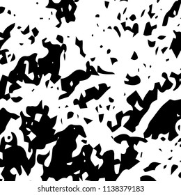 Rough Background. Retro Black and White Backround for Print, Mobile and Web Applications. Halftone Vector Texture for your Design. 