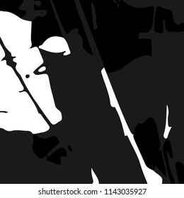 Rough Background. Trendy Monochrome Backround for Poster, Cards. Halftone Vector Texture for your Design. 