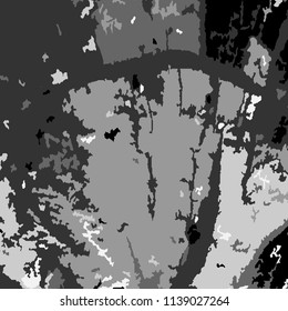 Rough Background. Urban Black and White Backround for Banner, Poster. Halftone Vector Texture for your Design. 