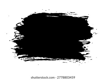 Rough black brush mark on pristine white surface