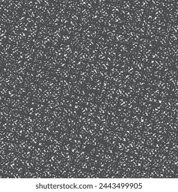 Rough black fabric with white specks. Rustic wool blanket. Knitted background. Abstract vector seamless.