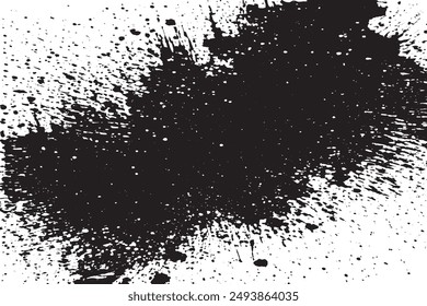 Rough Black Grunge Texture on White Background  Vector Illustration with Dirty Effect  