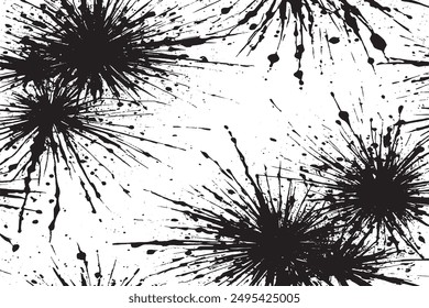 Rough Black Grunge Texture on White Background  Vector Illustration with Dirty Effect  