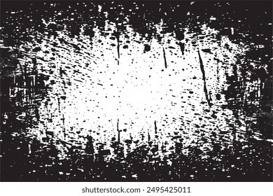 Rough Black Grunge Texture on White Background  Vector Illustration with Dirty Effect  