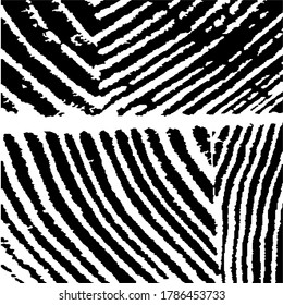 Rough Black and White Background. Grunge Background with Black and White Stripes. Monochrome Grunge Pattern. Rough Arcuate Stripes. Vector Texture. Nature Striped Background for your Design.