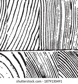 Fondo negro y blanco áspero. Borde fondo con franjas en blanco y negro. Tiras Arcuadas Rosas. Textura vectorial. Fondo rayado de la naturaleza para su diseño. Patrón ondulado monocromo.