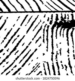 Rough Black and White Background. Monochrome Grunge Pattern. Grunge Background with Black and White Stripes. Rough Arcuate Stripes. Vector Texture. Nature Striped Background for your Design.
