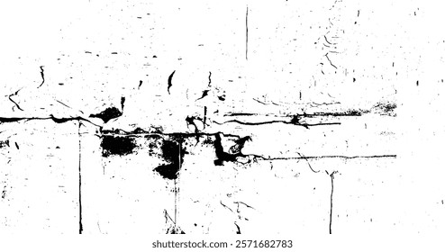 Rough black and white Grunge background. Abstract textured effect. Vector Illustration. Black isolated on white background. EPS10