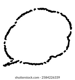 Rough black and white speech bubble material