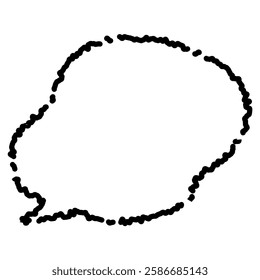Rough black and white speech bubble material