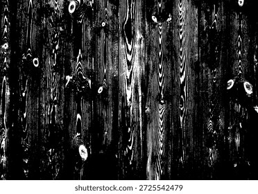 Grobe schwarz-weiße Schablone Stil Holzplanke Oberfläche mit fett Korn und Knoten Textur