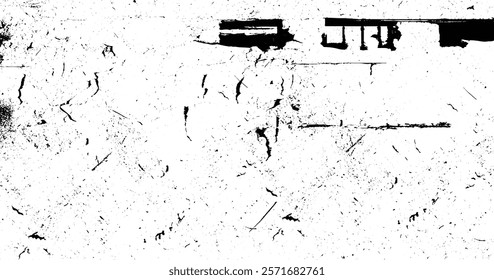 Rough black and white texture. Grunge background. Abstract textured effect. Vector Illustration. Black isolated on white background. EPS10
