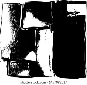 Rough black and white texture vector. Distressed overlay texture. Grunge background. Abstract textured effect. Vector Illustration. Black isolated on white background. EPS10.