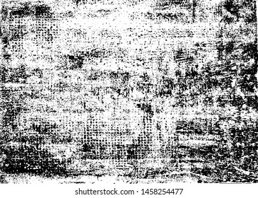 Rough black and white texture vector. Distressed overlay texture. Grunge background. Abstract textured effect. Vector Illustration. Black isolated on white background. EPS10.