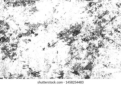 Rough black and white texture vector. Distressed overlay texture. Grunge background. Abstract textured effect. Vector Illustration. Black isolated on white background. EPS10.