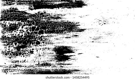 Rough black and white texture vector. Distressed overlay texture. Grunge background. Abstract textured effect. Vector Illustration. Black isolated on white background. EPS10.