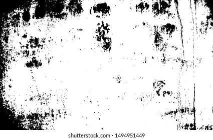 Rough black and white texture vector. Distressed overlay texture. Grunge background. Abstract halftone textured effect. Vector Illustration. Black isolated on white. EPS10.