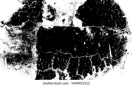 Rough black and white texture vector. Distressed overlay texture. Grunge background. Abstract halftone textured effect. Vector Illustration. Black isolated on white. EPS10.