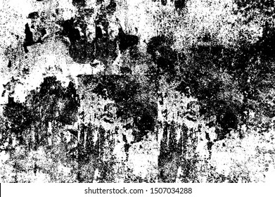 Rough black and white texture vector. Distressed overlay texture. Grunge background. Abstract textured effect. Vector Illustration. Black isolated on white background. EPS10.