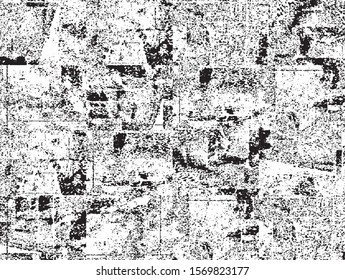 Rough black and white texture vector. Distressed overlay texture. Grunge background. Abstract textured effect. Vector Illustration. Black isolated on white background. EPS10.