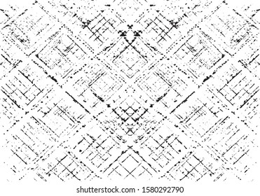Rough black and white texture vector. Distressed overlay texture. Grunge background. Abstract textured effect. Vector Illustration. Black isolated on white background. EPS10.