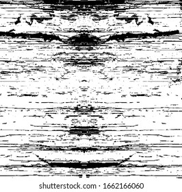 Vektorillustration mit roher schwarz-weißer Textur. Verzerrte Overlay-Textur. brüchiger Hintergrund. Abstrakter strukturierter Effekt. Vektorillustration Illustration. Schwarz einzeln auf weißem Hintergrund. EPS10.