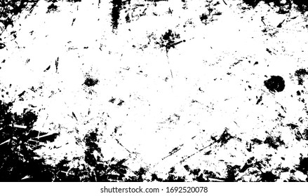 Rough black and white texture vector. Distressed overlay texture. Grunge background. Abstract textured effect. Vector Illustration. Black isolated on white background. EPS10.